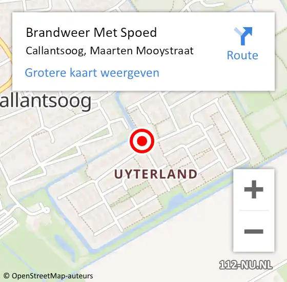 Locatie op kaart van de 112 melding: Brandweer Met Spoed Naar Callantsoog, Maarten Mooystraat op 12 september 2024 23:25