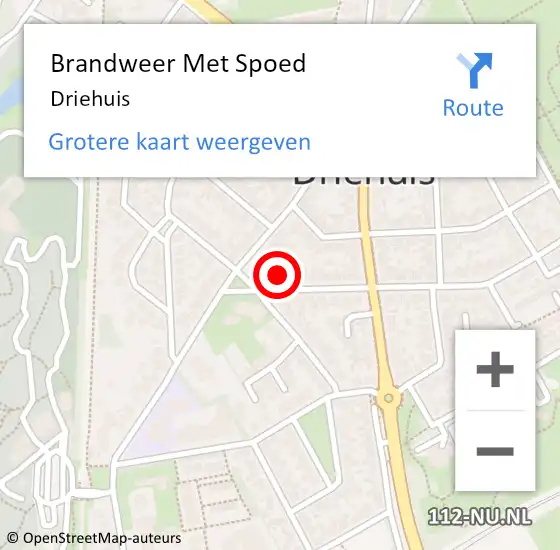 Locatie op kaart van de 112 melding: Brandweer Met Spoed Naar Driehuis op 13 september 2024 02:31