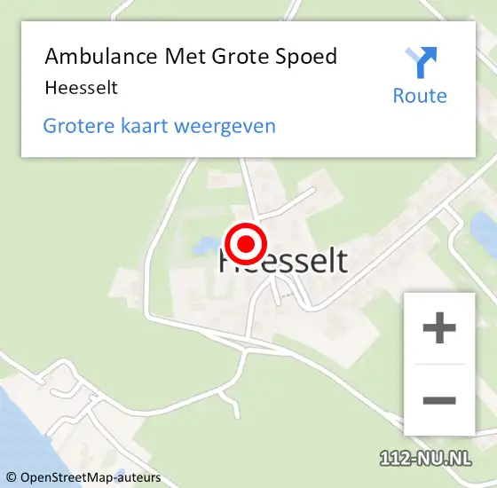 Locatie op kaart van de 112 melding: Ambulance Met Grote Spoed Naar Heesselt op 13 september 2024 10:00