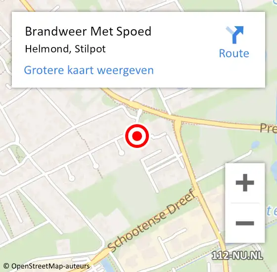 Locatie op kaart van de 112 melding: Brandweer Met Spoed Naar Helmond, Stilpot op 13 september 2024 10:12