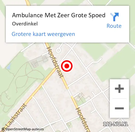 Locatie op kaart van de 112 melding: Ambulance Met Zeer Grote Spoed Naar Overdinkel op 13 september 2024 10:35