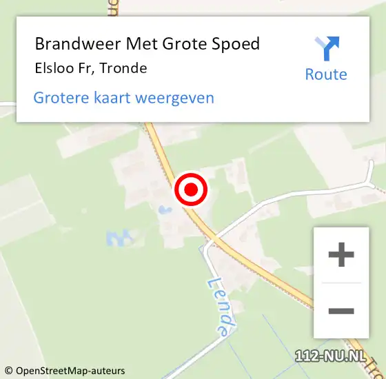 Locatie op kaart van de 112 melding: Brandweer Met Grote Spoed Naar Elsloo Fr, Tronde op 20 oktober 2014 02:57