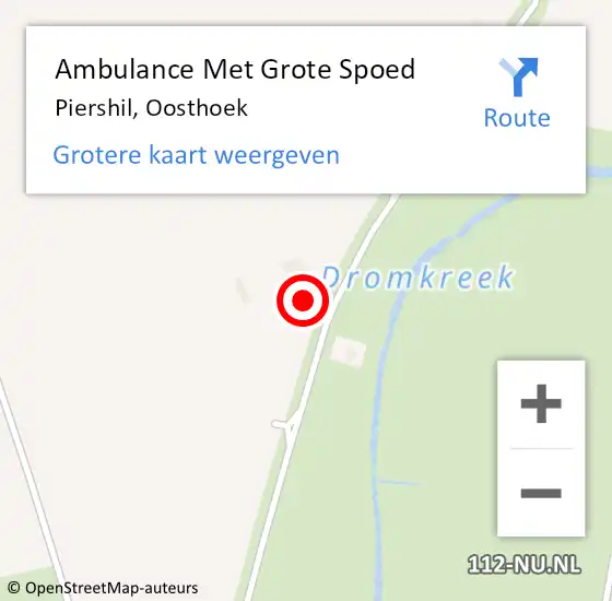 Locatie op kaart van de 112 melding: Ambulance Met Grote Spoed Naar Piershil, Oosthoek op 13 september 2024 16:55