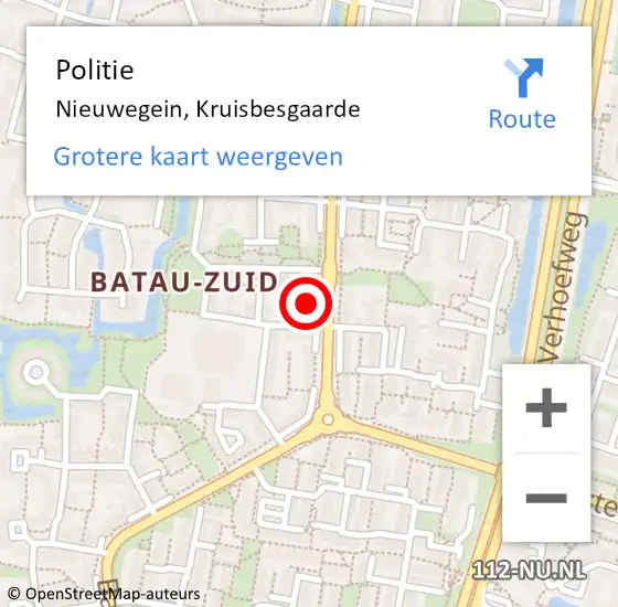 Locatie op kaart van de 112 melding: Politie Nieuwegein, Kruisbesgaarde op 13 september 2024 18:33