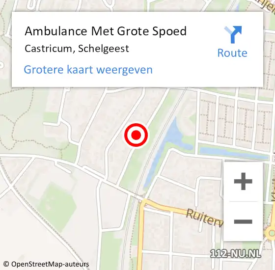 Locatie op kaart van de 112 melding: Ambulance Met Grote Spoed Naar Castricum, Schelgeest op 13 september 2024 19:09