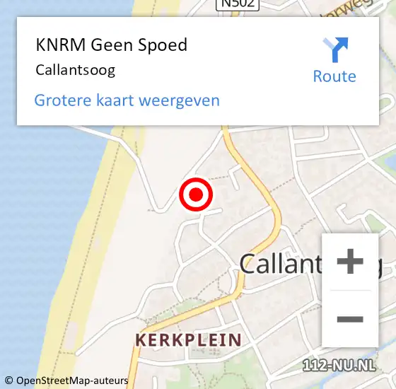 Locatie op kaart van de 112 melding: KNRM Geen Spoed Naar Callantsoog op 13 september 2024 20:06