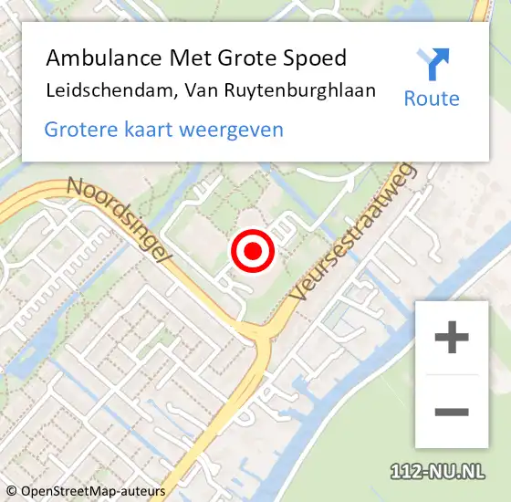 Locatie op kaart van de 112 melding: Ambulance Met Grote Spoed Naar Leidschendam, Van Ruytenburghlaan op 13 september 2024 23:00