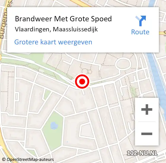 Locatie op kaart van de 112 melding: Brandweer Met Grote Spoed Naar Vlaardingen, Maassluissedijk op 14 september 2024 01:39