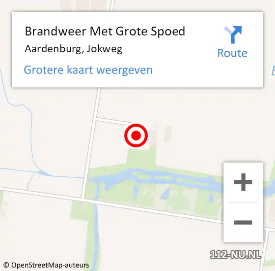 Locatie op kaart van de 112 melding: Brandweer Met Grote Spoed Naar Aardenburg, Jokweg op 14 september 2024 09:42