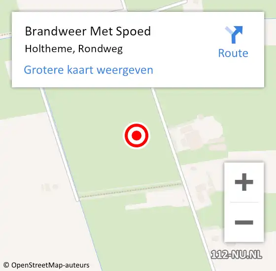 Locatie op kaart van de 112 melding: Brandweer Met Spoed Naar Holtheme, Rondweg op 14 september 2024 10:01