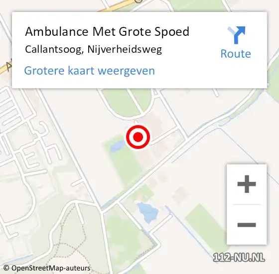 Locatie op kaart van de 112 melding: Ambulance Met Grote Spoed Naar Callantsoog, Nijverheidsweg op 20 oktober 2014 07:36