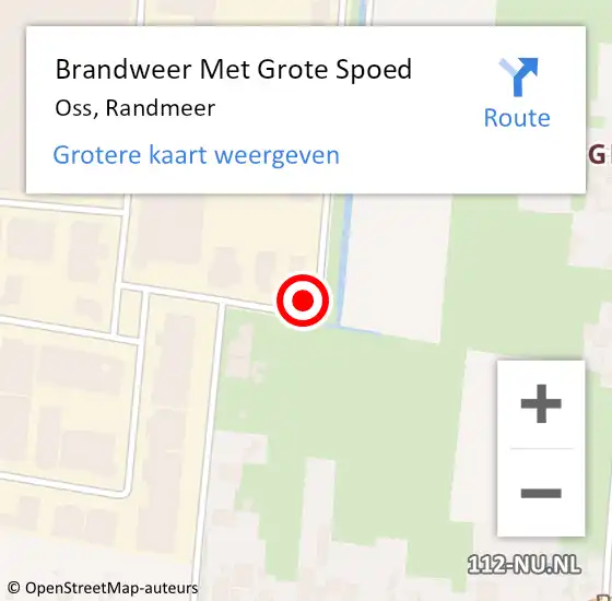 Locatie op kaart van de 112 melding: Brandweer Met Grote Spoed Naar Oss, Randmeer op 14 september 2024 11:17