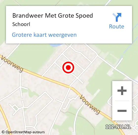 Locatie op kaart van de 112 melding: Brandweer Met Grote Spoed Naar Schoorl op 14 september 2024 11:57