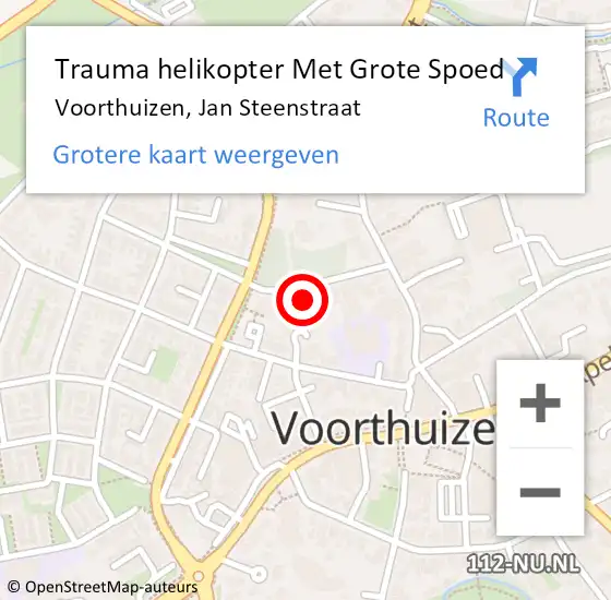 Locatie op kaart van de 112 melding: Trauma helikopter Met Grote Spoed Naar Voorthuizen, Jan Steenstraat op 14 september 2024 18:44