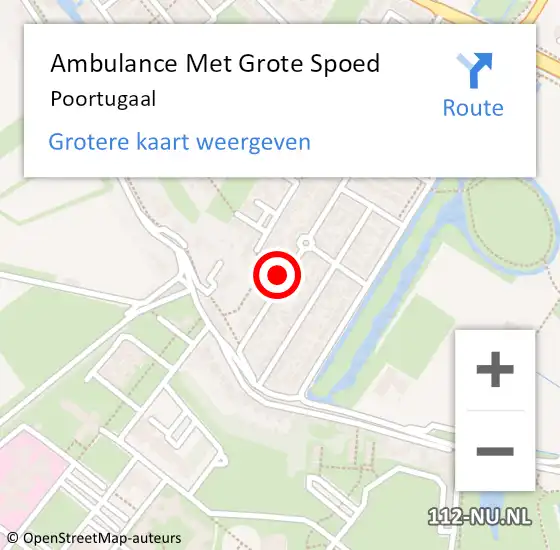 Locatie op kaart van de 112 melding: Ambulance Met Grote Spoed Naar Poortugaal op 15 september 2024 02:32