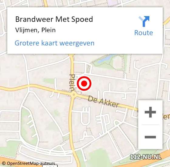 Locatie op kaart van de 112 melding: Brandweer Met Spoed Naar Vlijmen, Plein op 15 september 2024 10:02