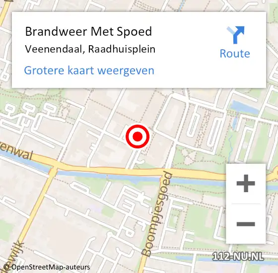 Locatie op kaart van de 112 melding: Brandweer Met Spoed Naar Veenendaal, Raadhuisplein op 15 september 2024 10:44