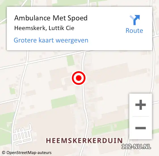 Locatie op kaart van de 112 melding: Ambulance Met Spoed Naar Heemskerk, Luttik Cie op 15 september 2024 10:56