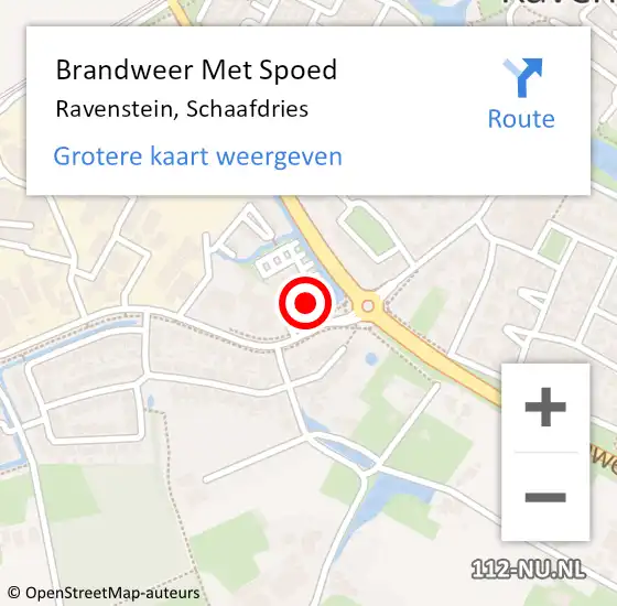 Locatie op kaart van de 112 melding: Brandweer Met Spoed Naar Ravenstein, Schaafdries op 15 september 2024 11:05