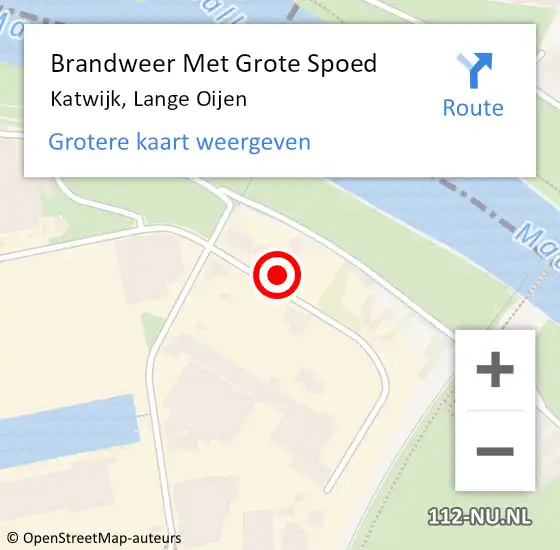 Locatie op kaart van de 112 melding: Brandweer Met Grote Spoed Naar Katwijk, Lange Oijen op 15 september 2024 11:05