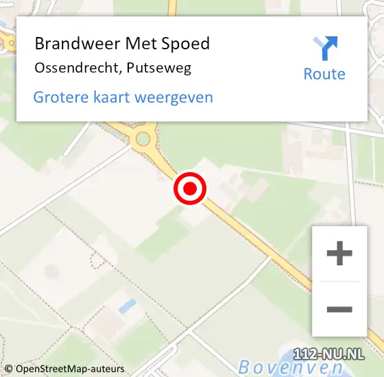 Locatie op kaart van de 112 melding: Brandweer Met Spoed Naar Ossendrecht, Putseweg op 15 september 2024 11:31