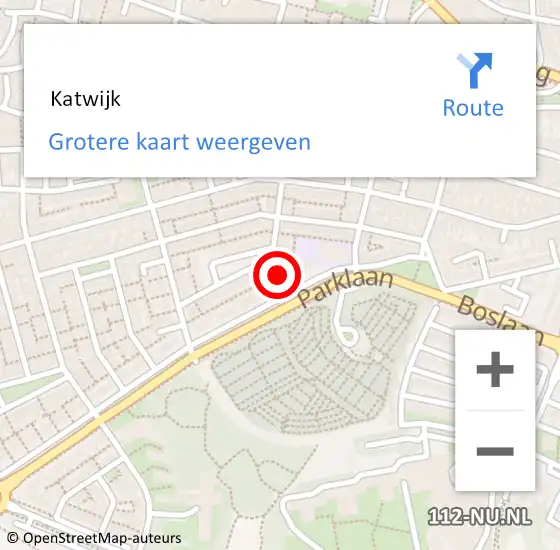 Locatie op kaart van de 112 melding:  Katwijk op 15 september 2024 11:32