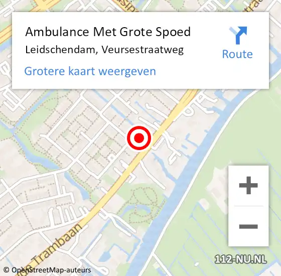 Locatie op kaart van de 112 melding: Ambulance Met Grote Spoed Naar Leidschendam, Veursestraatweg op 15 september 2024 12:45