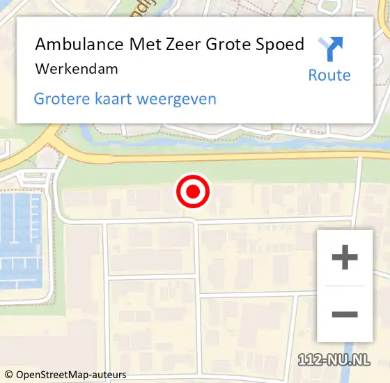 Locatie op kaart van de 112 melding: Ambulance Met Zeer Grote Spoed Naar Werkendam op 15 september 2024 13:34