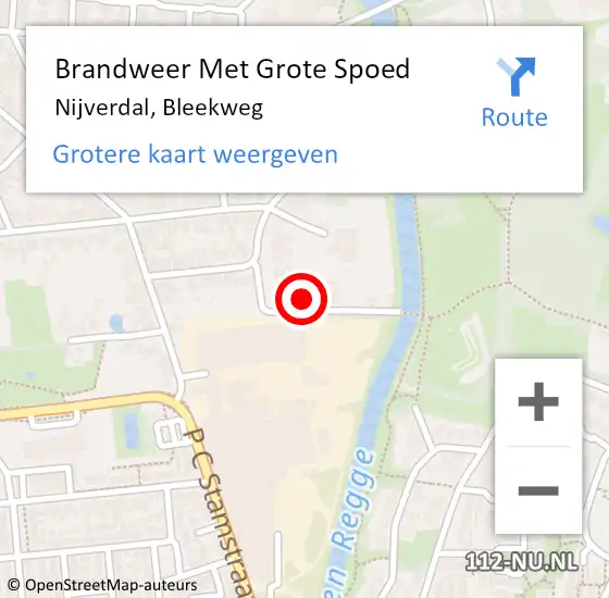 Locatie op kaart van de 112 melding: Brandweer Met Grote Spoed Naar Nijverdal, Bleekweg op 15 september 2024 20:05