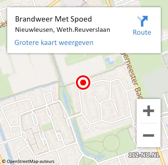 Locatie op kaart van de 112 melding: Brandweer Met Spoed Naar Nieuwleusen, Weth.Reuverslaan op 15 september 2024 21:18