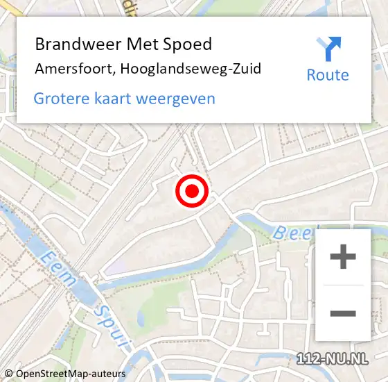 Locatie op kaart van de 112 melding: Brandweer Met Spoed Naar Amersfoort, Hooglandseweg-Zuid op 16 september 2024 00:11