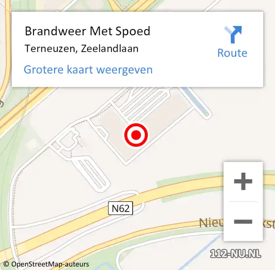 Locatie op kaart van de 112 melding: Brandweer Met Spoed Naar Terneuzen, Zeelandlaan op 16 september 2024 08:18