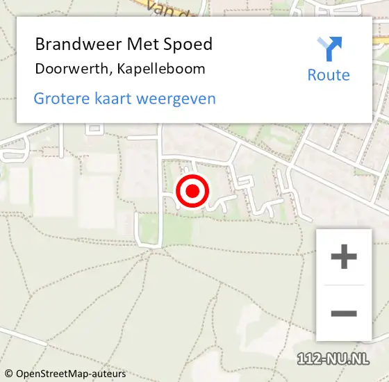 Locatie op kaart van de 112 melding: Brandweer Met Spoed Naar Doorwerth, Kapelleboom op 16 september 2024 08:50