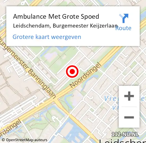 Locatie op kaart van de 112 melding: Ambulance Met Grote Spoed Naar Leidschendam, Burgemeester Keijzerlaan op 16 september 2024 10:30