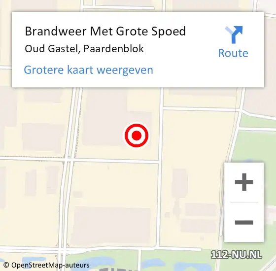 Locatie op kaart van de 112 melding: Brandweer Met Grote Spoed Naar Oud Gastel, Paardenblok op 16 september 2024 10:45