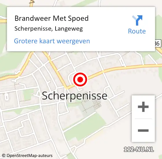 Locatie op kaart van de 112 melding: Brandweer Met Spoed Naar Scherpenisse, Langeweg op 16 september 2024 12:11