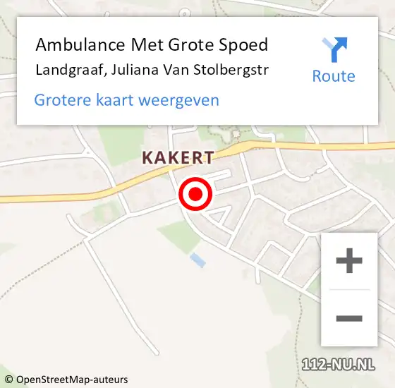 Locatie op kaart van de 112 melding: Ambulance Met Grote Spoed Naar Landgraaf, Juliana Van Stolbergstr op 20 oktober 2014 11:25