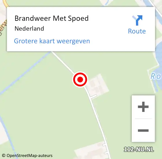 Locatie op kaart van de 112 melding: Brandweer Met Spoed Naar Nederland op 16 september 2024 15:54