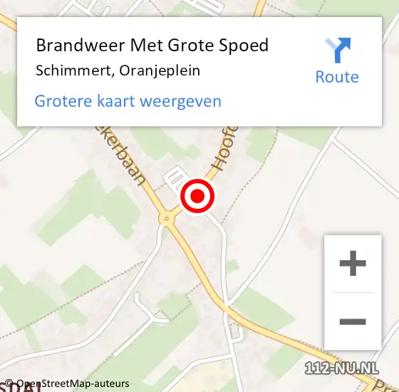 Locatie op kaart van de 112 melding: Brandweer Met Grote Spoed Naar Schimmert, Oranjeplein op 16 september 2024 16:58