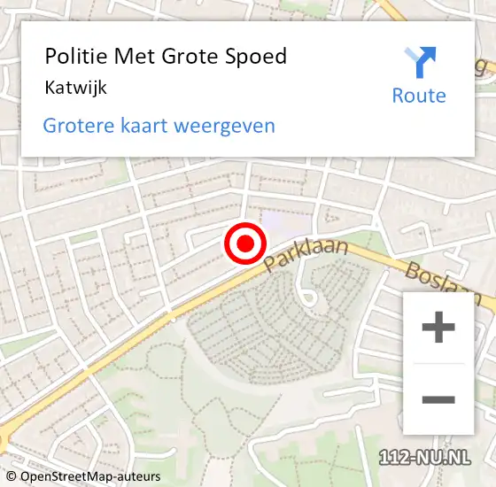 Locatie op kaart van de 112 melding: Politie Met Grote Spoed Naar Katwijk op 16 september 2024 17:18