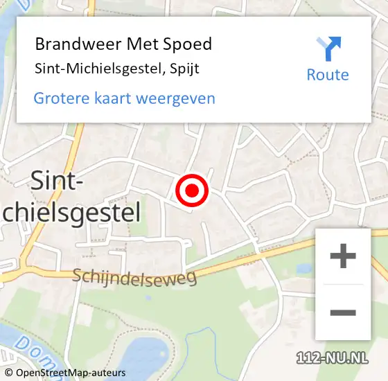 Locatie op kaart van de 112 melding: Brandweer Met Spoed Naar Sint-Michielsgestel, Spijt op 16 september 2024 18:18