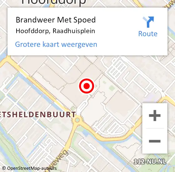 Locatie op kaart van de 112 melding: Brandweer Met Spoed Naar Veen, Raadhuisplein op 16 september 2024 21:21