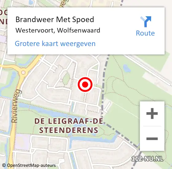 Locatie op kaart van de 112 melding: Brandweer Met Spoed Naar Westervoort, Wolfsenwaard op 17 september 2024 02:35