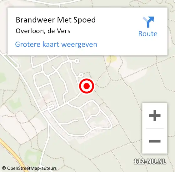 Locatie op kaart van de 112 melding: Brandweer Met Spoed Naar Overloon, de Vers op 17 september 2024 05:08