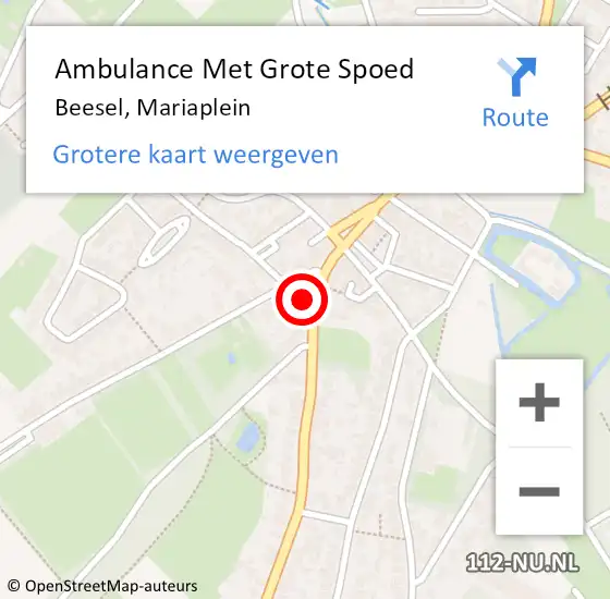 Locatie op kaart van de 112 melding: Ambulance Met Grote Spoed Naar Beesel, Mariaplein op 17 september 2024 06:45