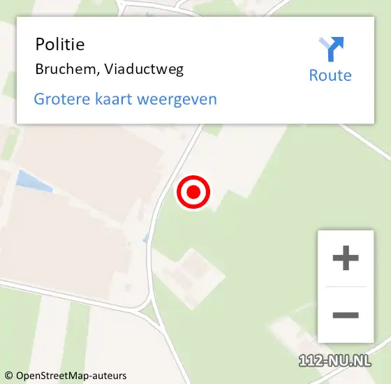 Locatie op kaart van de 112 melding: Politie Bruchem, Viaductweg op 17 september 2024 06:49