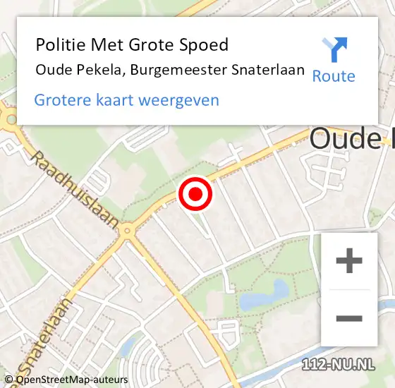 Locatie op kaart van de 112 melding: Politie Met Grote Spoed Naar Oude Pekela, Burgemeester Snaterlaan op 17 september 2024 07:17