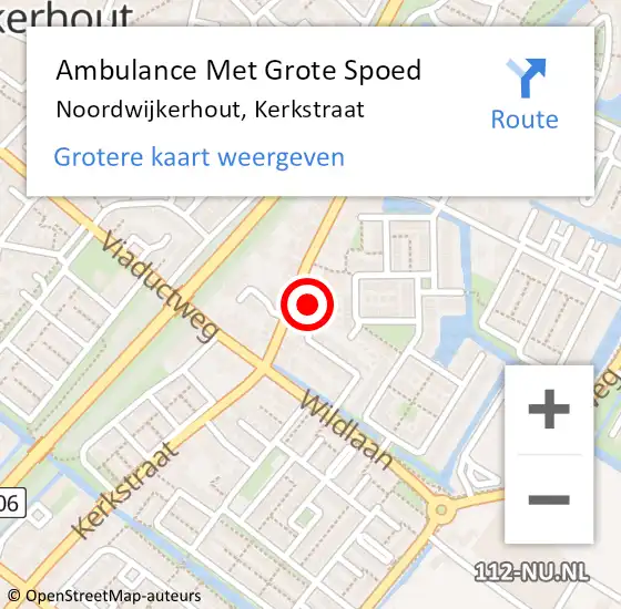 Locatie op kaart van de 112 melding: Ambulance Met Grote Spoed Naar Noordwijkerhout, Kerkstraat op 17 september 2024 09:53