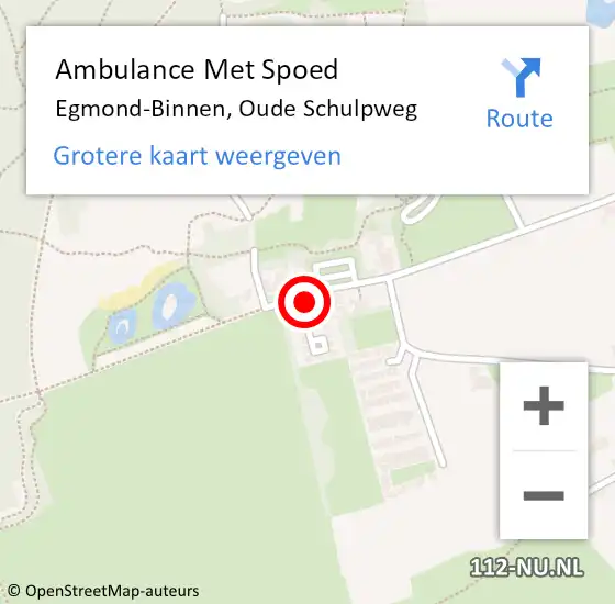 Locatie op kaart van de 112 melding: Ambulance Met Spoed Naar Egmond-Binnen, Oude Schulpweg op 17 september 2024 10:56