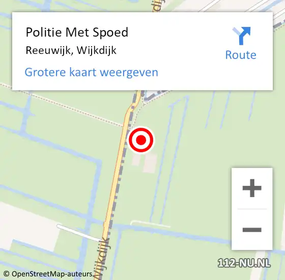 Locatie op kaart van de 112 melding: Politie Met Spoed Naar Reeuwijk, Wijkdijk op 17 september 2024 12:17